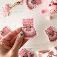 Image 2 of Ultra Glossy Kawaii Moo Deng Sticker