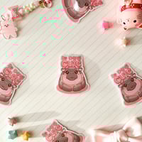 Image 3 of Ultra Glossy Kawaii Moo Deng Sticker
