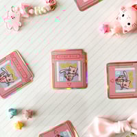 Image 3 of Holographic Pink Mew Cartridge Vinyl Sticker