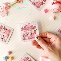 Image 3 of Ultra Glossy Kawaii Pink Poke in the Club Sticker