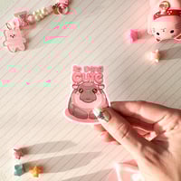 Image 4 of Ultra Glossy Kawaii Moo Deng Sticker