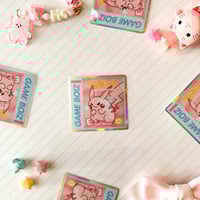 Image 4 of Holographic Pink Poke Pink Version Vinyl Sticker