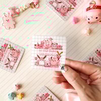 Image 4 of Ultra Glossy Kawaii Pink Poke in the Club Sticker