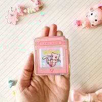 Image 4 of Holographic Pink Mew Cartridge Vinyl Sticker