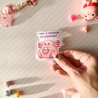 Image 4 of Ultra Glossy Kawaii Chansey Self Love Sticker