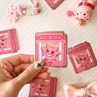 Image 5 of Holographic Pink Gengar Ghost Cartridge Vinyl Sticker