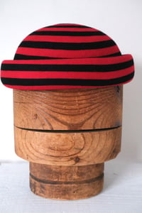 Image 2 of Skull Cap - Red/Black stripe 