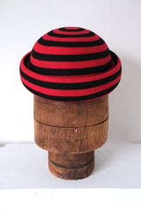 Image 1 of Skull Cap - Red/Black stripe 