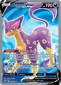 Liepard V (Full Art) - SWSH06: Chilling Reign - Near Mint