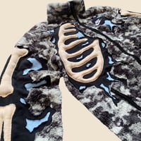 Image 2 of REWORKED NIKE CRACKY 3D PUFF SKELETON SHERPA ARMY JACKET SIZE M