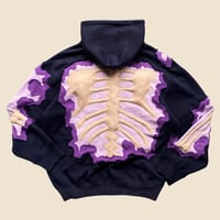 Image 6 of REWORKED NIKE CRACKY TRIPLE LAYER 3D SKELETON HOODIE SIZE L