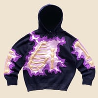 Image 1 of REWORKED NIKE CRACKY TRIPLE LAYER 3D SKELETON HOODIE SIZE L