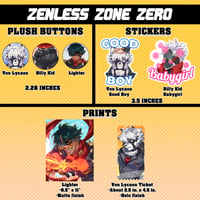 Image 1 of ZZZ Plush Buttons and Stickers