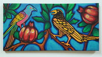 Image 2 of Two Birds Conversing Over a Pomegranate