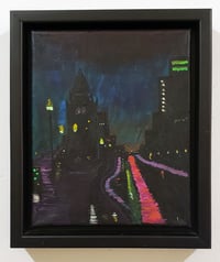 Image 1 of Framed Flatiron Building At Night