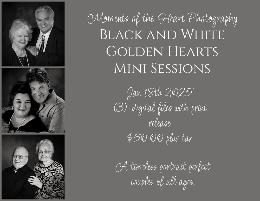 Image of Jan 18th, 2025 Black and White Golden Hearts