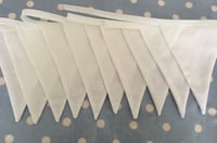 Image 2 of White Cotton Fabric Bunting