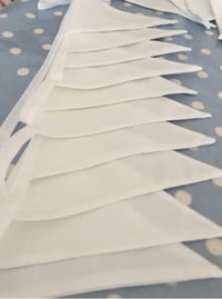 Image 3 of White Cotton Fabric Bunting