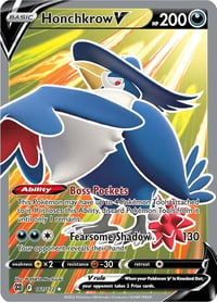 Honchkrow V (Full Art) - SWSH09: Brilliant Stars - Near Mint