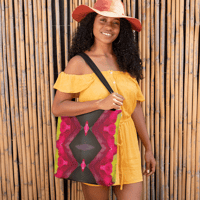 Image 1 of Papillon Rouge Fuchsia Tote Bag - Large