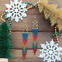 Christmas Tree-Inspired Earrings | Jewel-Toned Christmas Earrings