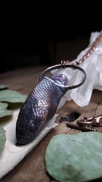 Image 1 of Kingsnake Head and Crystal Amulet