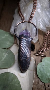 Image 2 of Kingsnake Head and Crystal Amulet