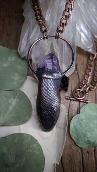 Image 5 of Kingsnake Head and Crystal Amulet