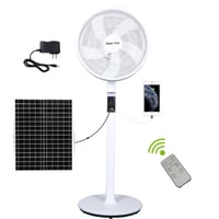 Image 1 of Portable 16 Inch 12V Brushless  Motor Cooling Ventilation AC DC Stand Solar Powered Fan