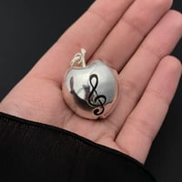 Image 1 of Apple treble clef necklace 