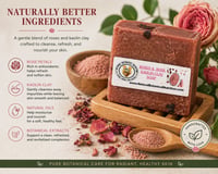 Image 3 of Roses & Rose Kaolin Clay Soap Bar