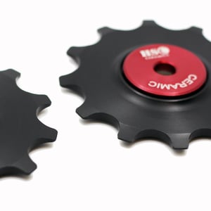 Image of Ceramic Jockey Wheel Set - 12T Oversized Delrin Wheels
