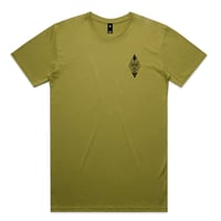 Image 2 of THE GREEN MAN T SHIRT MOSS GREEN back print