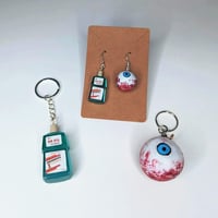 Mouthwashing Earrings & Keychain