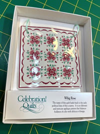 Image 1 of Celebration of American Quilts Ornament-Whig Rose