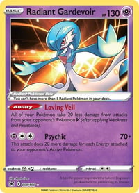 Radiant Gardevoir - SWSH11: Lost Origin - 069/196 / Radiant Rare - Near Mint