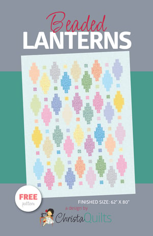 Beaded Lanterns Quilt Kit 62" x 80" Tan, White, or Ice Ships 2/28/25