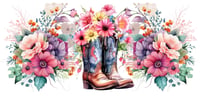 Image 1 of Floral Cowgirl Boots 2