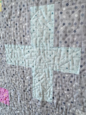 Surplus Strips Quilt Kit 67" x 82" White or Grey, Includes Pattern