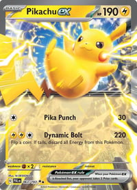 Pikachu ex - SV02: Paldea Evolved - 063/193 / Double Rare - Near Mint