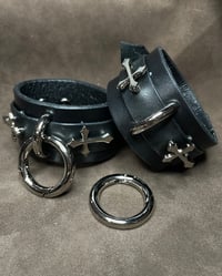 Image 2 of Fiendish Priest Cuffs Silver Ready to ship