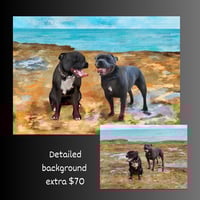 Image 5 of Multiple pets on canvas 