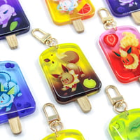 Image 1 of Eeveelution Ice Pop Acrylic Charms