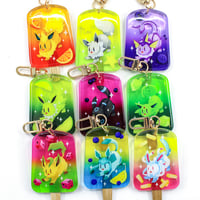 Image 3 of Eeveelution Ice Pop Acrylic Charms