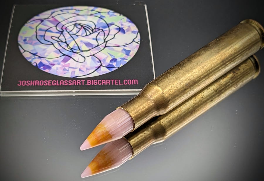 Image of "words as weapons" decorative glass pencils