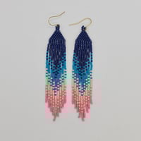 Image 2 of Blue Pink Long Dangle