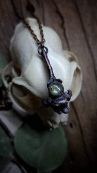 Image 5 of Vertebra Bone and Labradorite Pendant 