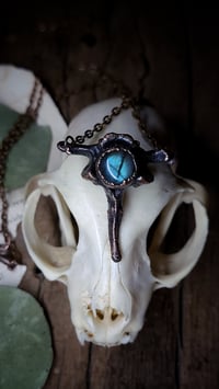 Image 1 of Cat Bone and Labradorite Amulet