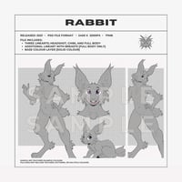 RABBIT LINEART TEMPLATE