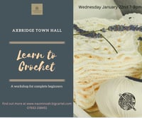 Image 1 of Axbridge learn to crochet workshop Wednesday January 22nd 7-9pm